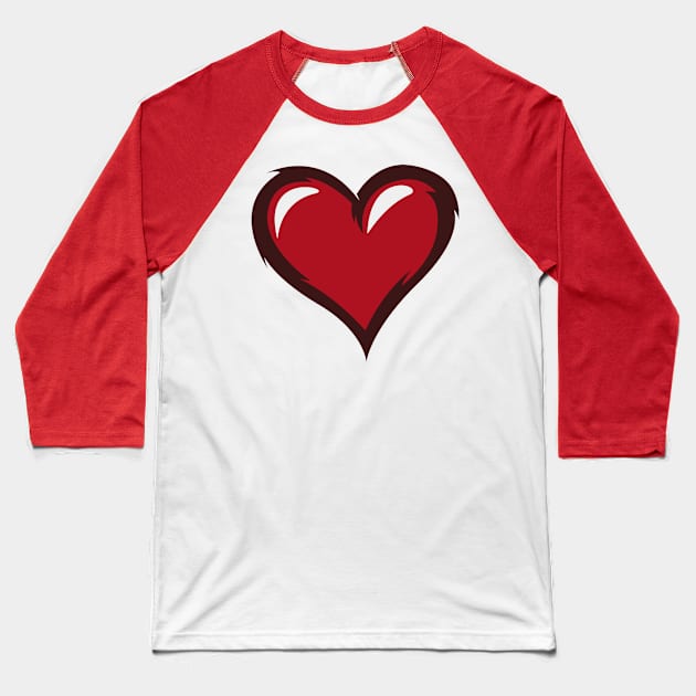 Just My Heart For You Baseball T-Shirt by DustCorrnell Art.Co